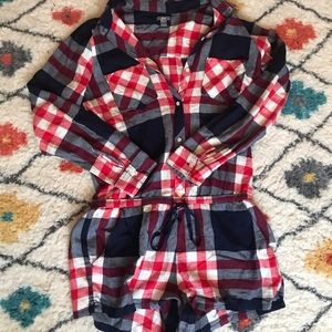 Aerie Flannel Sleep Romper